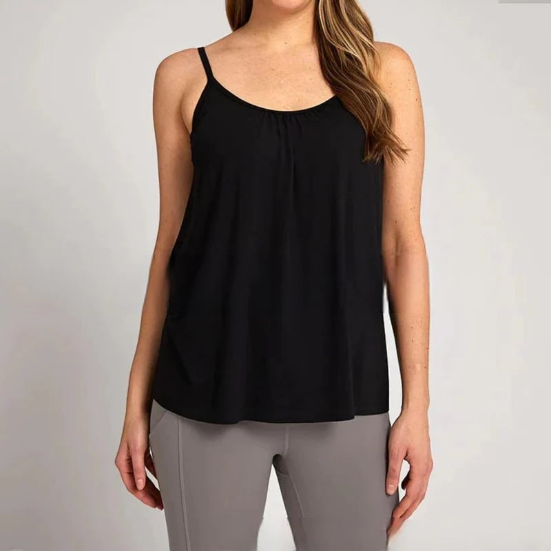 💥Clearance Sale💥Loose-Fitting Tank Top With Built-in Bra