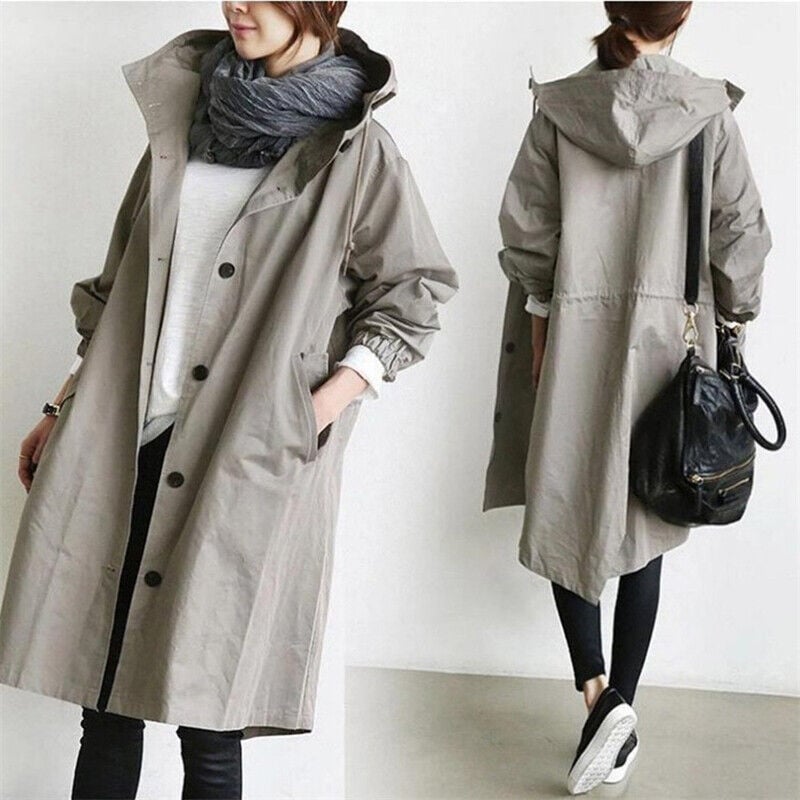 🔥 Last Day 49%OFF🔥 Waterproof Hooded Trench Coat